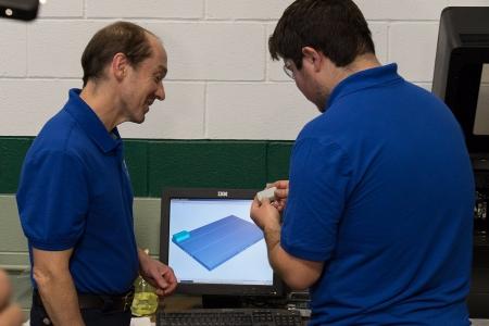 Tom and John at the 3D Printer